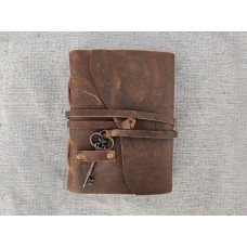  Unique Key Leather Journal with Deckledge