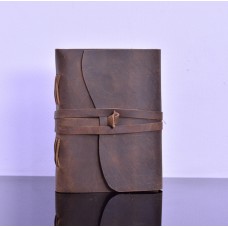 Antique Leather Journal with Deckledge