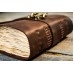 The Vintage lock Leather Journal with deckle edge  paper