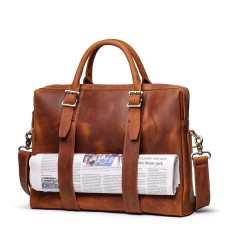  Leather Office Laptop Travel Protect Documents Bag