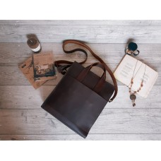 Dark Brown Leather Tote Bag For Women