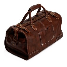 Leather Weekender Travel Luggage
